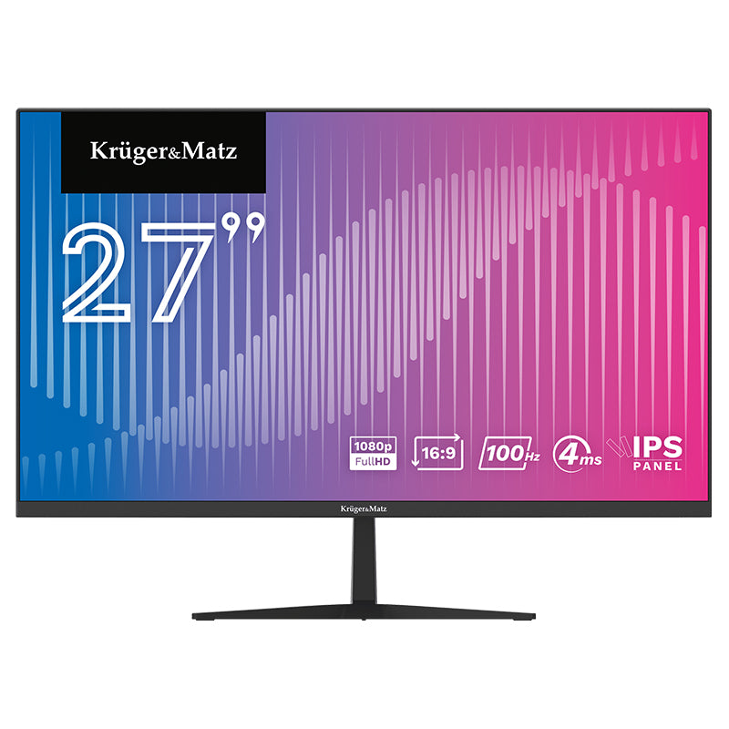 Monitor 27 inch IPS 100 Hz, Full HD, difuzoare integrate Kruger Matz KM9901-MT27