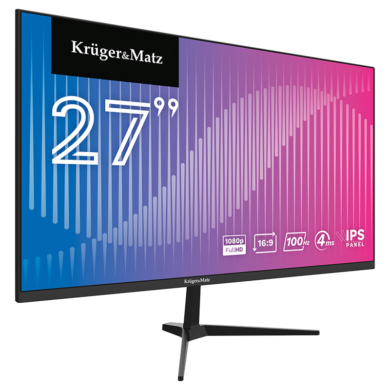 Monitor 27 inch IPS 100 Hz, Full HD, difuzoare integrate Kruger Matz KM9901-MT27