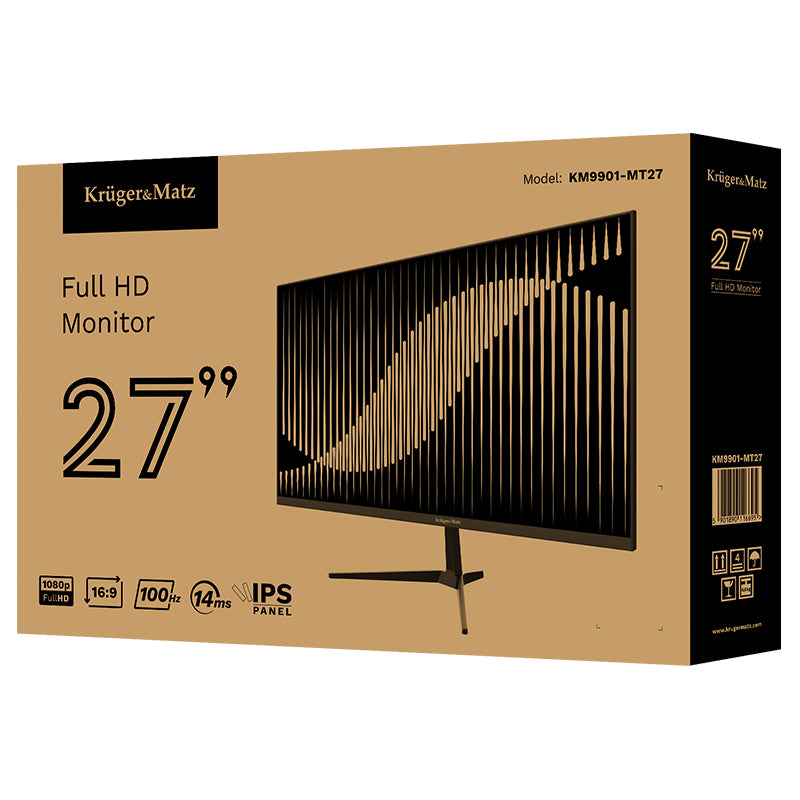 Monitor 27 inch IPS 100 Hz, Full HD, difuzoare integrate Kruger Matz KM9901-MT27