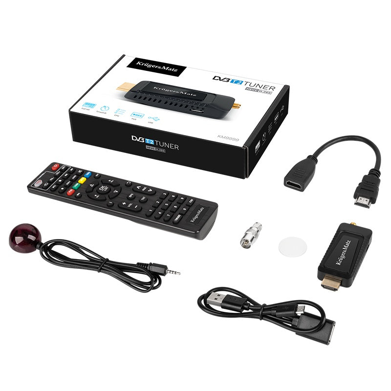 Tuner DVB-T2 HEVC H.265 HDMI, PVR, USB, Kruger Matz KM9999