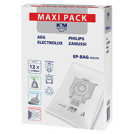Filtru aspirator 12+2 maxi pack compatibil multe modele KMBAGMAXI