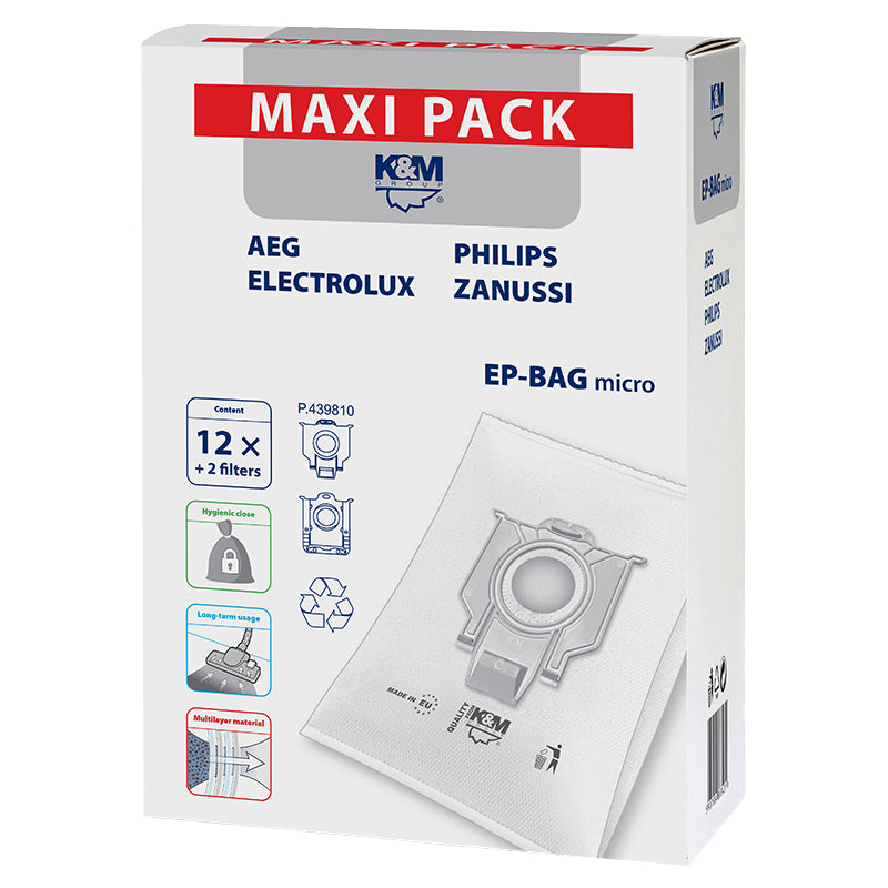 Filtru aspirator 12+2 maxi pack compatibil multe modele KMBAGMAXI