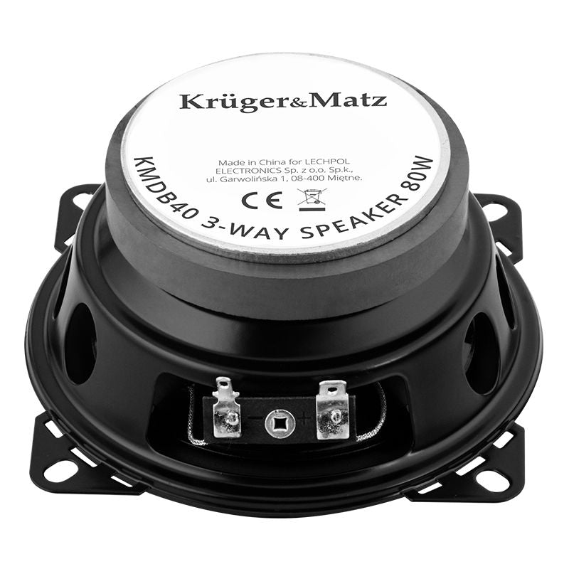 Set difuzoare auto 4 inch, 3 căi, 80 W Kruger Matz KMDB40