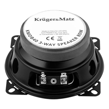 Set difuzoare auto 4 inch, 3 căi, 80 W Kruger Matz KMDB40
