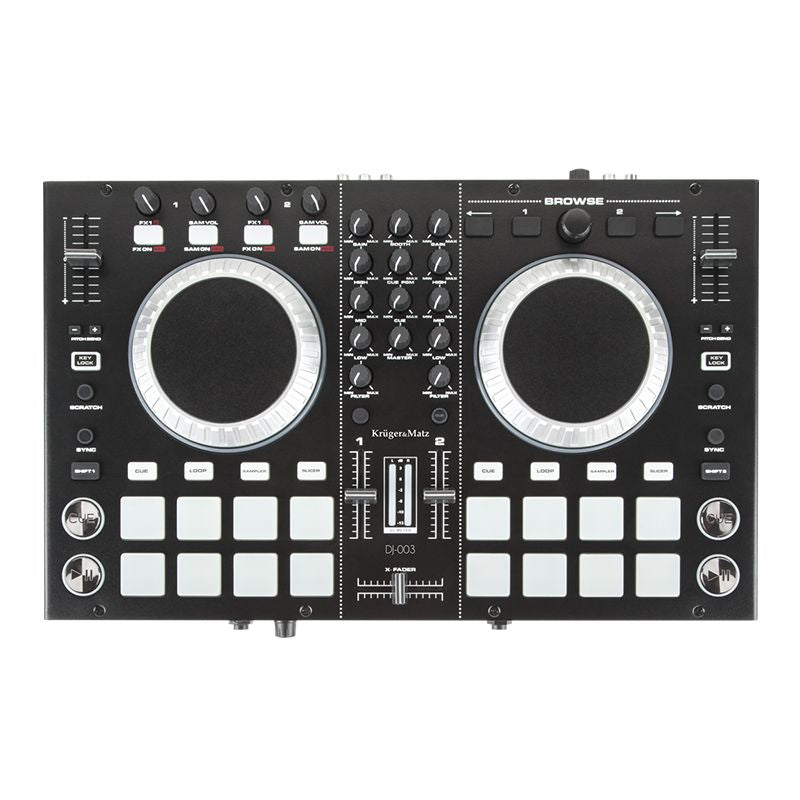 Consolă DJ 4 canale cu efecte, Virtual DJ, USB Kruger Matz KMDJ003