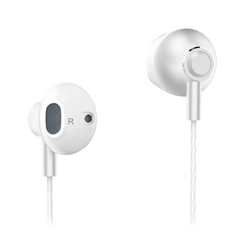 Căști in-ear albe cu microfon, difuzor de 14,2 mm și conector de 3,5 mm Kruger Matz KMPB2-W