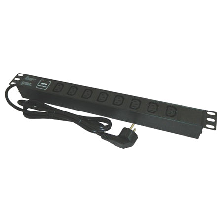 Bară de alimentare PDU rack 19 inch cu 8 prize C13 și protecție la supratensiune Emtex KOM-EMT12