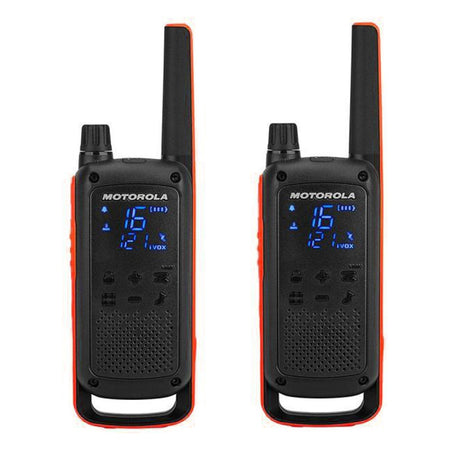 Set 2 stații radio PMR TALKABOUT T82 cu 16 canale și rază până la 10 km Motorola KOM-T82