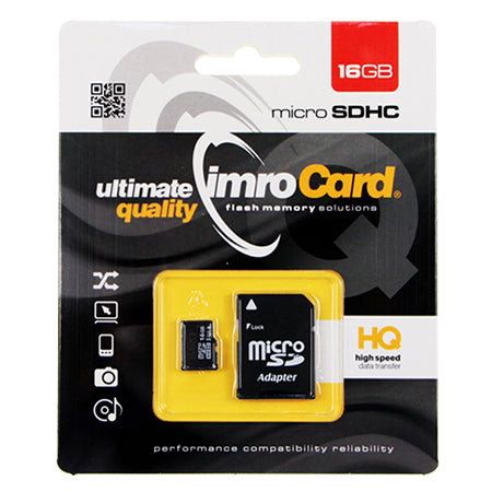 Card microSD clasa 10 UHS-1 cu adaptor SD Imro