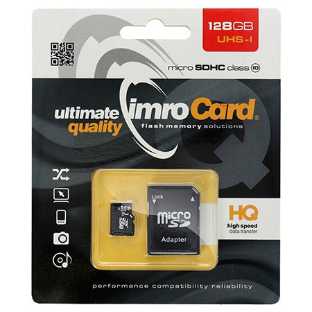 Card microSD clasa 10 UHS-1 cu adaptor SD Imro