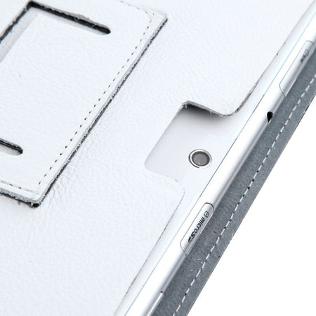 Husă din piele ecologică albă pentru Samsung Galaxy Tab P5100 KOM0429