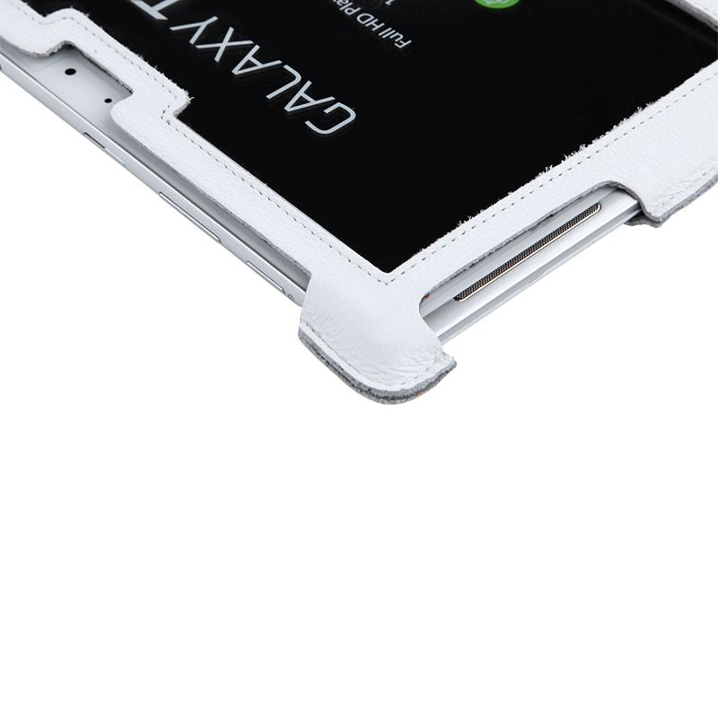 Husă din piele ecologică albă pentru Samsung Galaxy Tab P5100 KOM0429