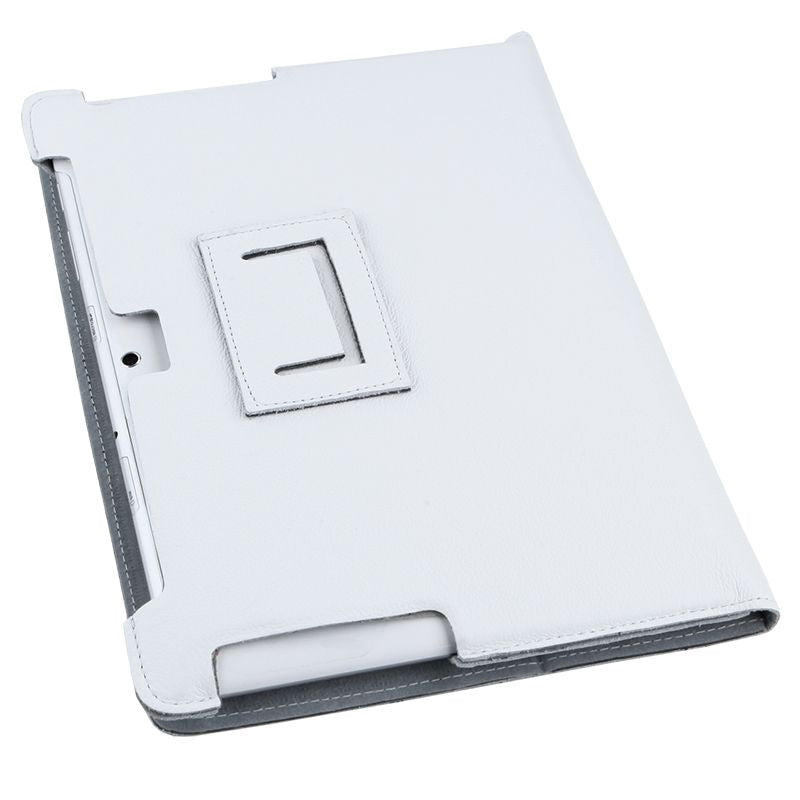 Husă din piele ecologică albă pentru Samsung Galaxy Tab P5100 KOM0429