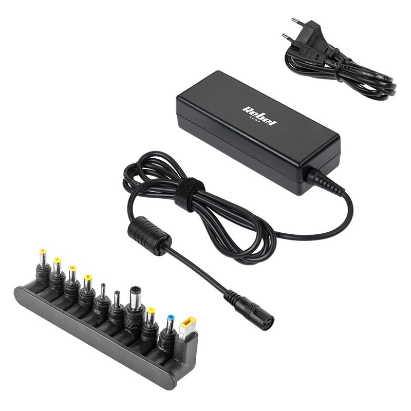 Alimentator automat pentru laptop de 90 W cu 10 mufe și selecție automată a tensiunii Rebel KOM0939-90