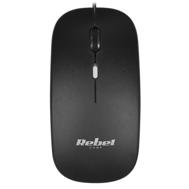 Mouse cu fir 1200 DPI WDM210 KOM1023 ergonomic pentru PC, Rebel