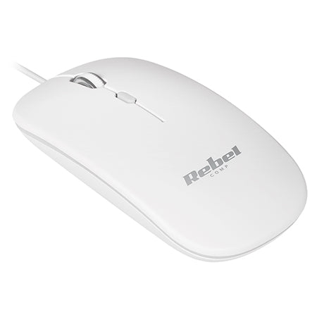 Mouse cu fir 1200 DPI WDM210 KOM1023 ergonomic pentru PC, Rebel