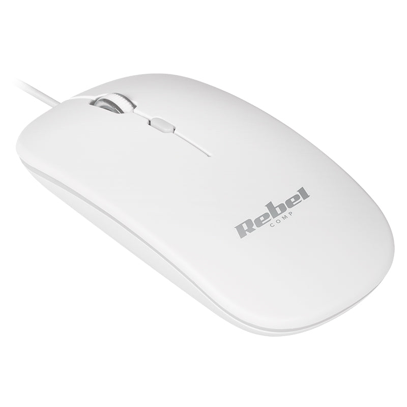 Mouse cu fir 1200 DPI WDM210 KOM1023 ergonomic pentru PC, Rebel