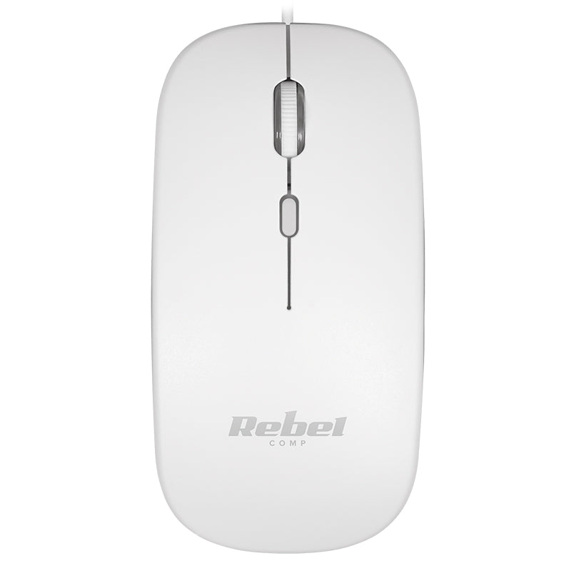 Mouse cu fir 1200 DPI WDM210 KOM1023 ergonomic pentru PC, Rebel