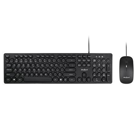 Kit tastatură și mouse cu fir WDS200 cu conexiune USB și mouse optic 1600 dpi Rebel KOM1027