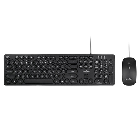 Kit tastatură și mouse cu fir WDS200 cu conexiune USB și mouse optic 1600 dpi Rebel KOM1027
