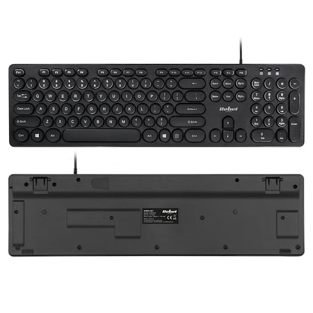 Kit tastatură și mouse cu fir WDS200 cu conexiune USB și mouse optic 1600 dpi Rebel KOM1027