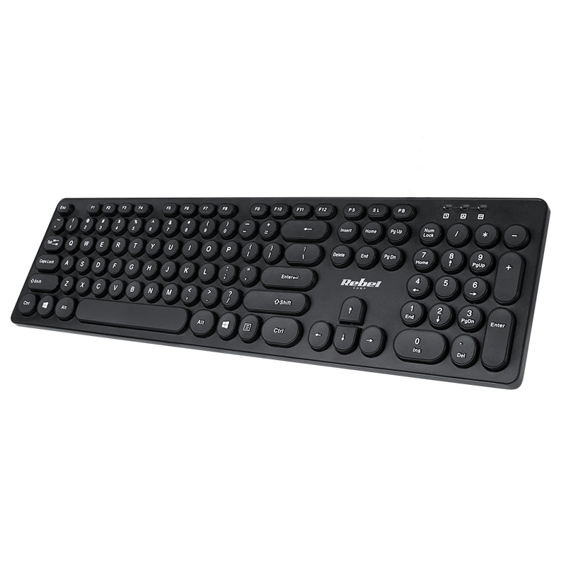 Tastatură wireless cu conexiune 2,4 GHz și 96 de taste Rebel WK100 KOM1028