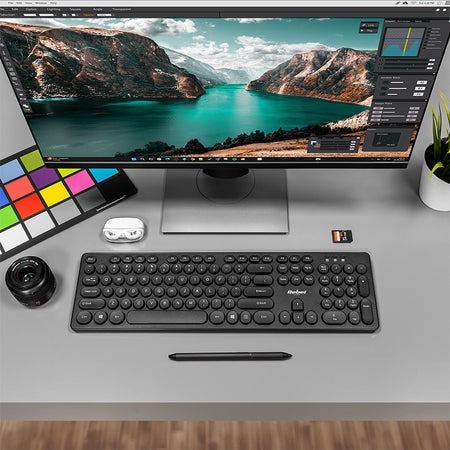 Tastatură wireless cu conexiune 2,4 GHz și 96 de taste Rebel WK100 KOM1028