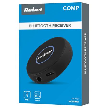 Receptor audio Bluetooth B20 cu Bluetooth 5.0, ieșire AUX și microfon încorporat Rebel KOM1071