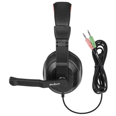 Căști cu microfon GH-10 cu difuzoare de 40 mm și mufe de 3,5 mm Rebel KOM1080