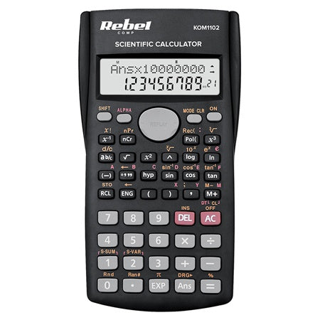 Calculator științific cu afișaj pe două linii 12 și 9 cifre Rebel KOM1102