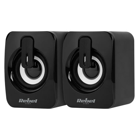 Boxe PC 2.0 CS-15 cu alimentare USB și putere 2 x 3 W Rebel KOM1151