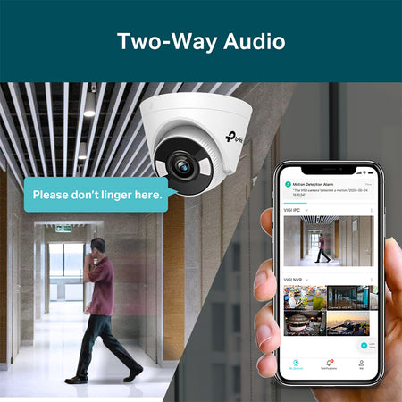 Cameră de supraveghere turret VIGI Full-Color 4MP cu obiectiv de 2,8 mm TP-Link KOMC440-2.8