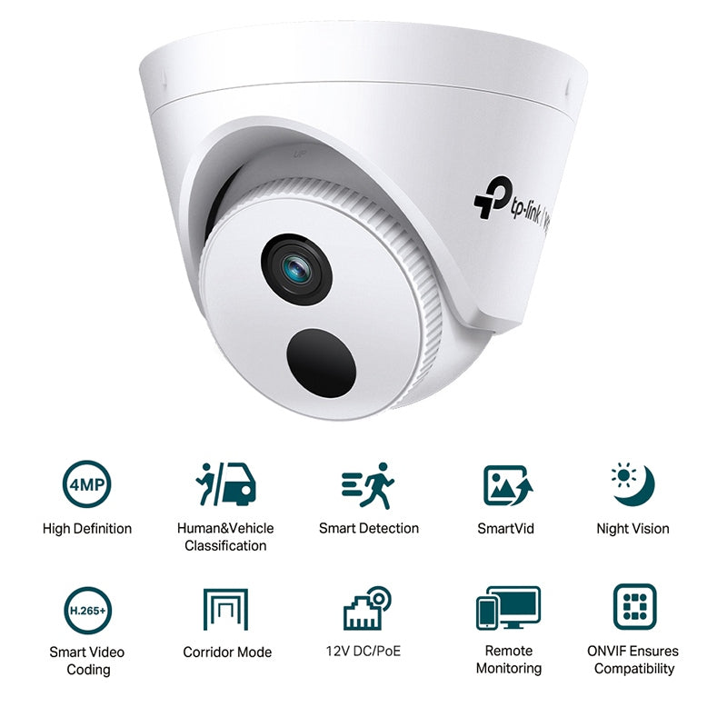Cameră de supraveghere turret 4 MP cu obiectiv de 2,8 mm și IR 30 m TP-Link KOMC440I-2.8