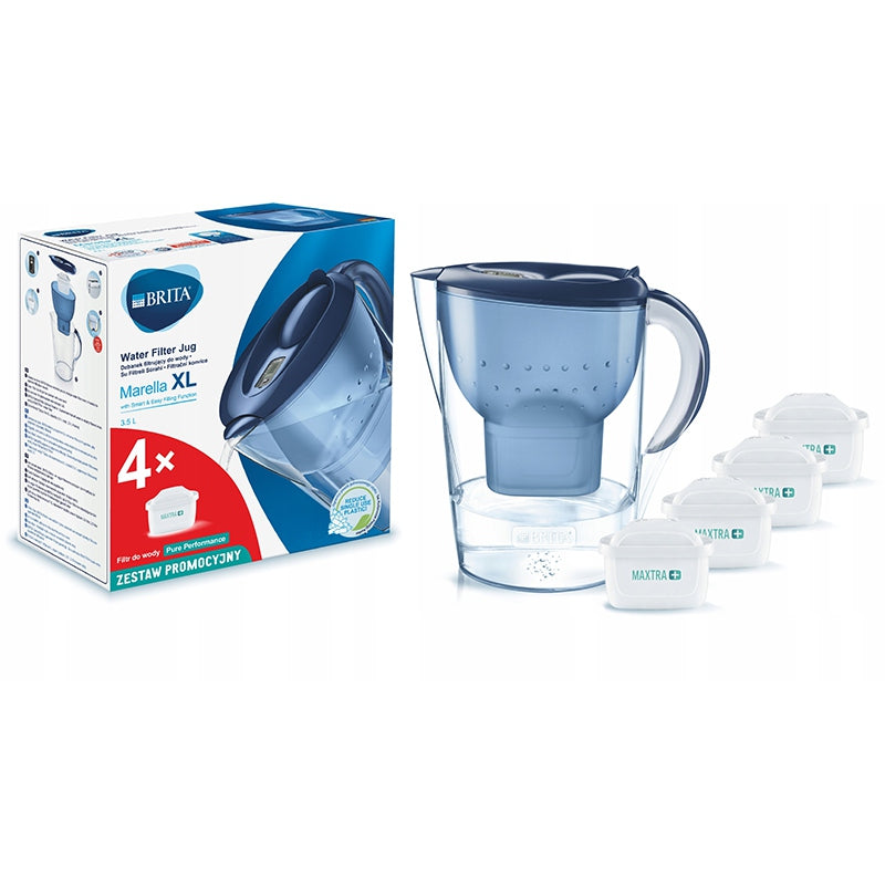 Cană filtrantă cu 4 cartușe MAXTRA+ Marella XL de 3,5 l Brita KOMMARXL4