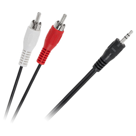 Cablu audio jack stereo 3,5 mm la 2 x RCA de 7,5 m KPO2747-7.5