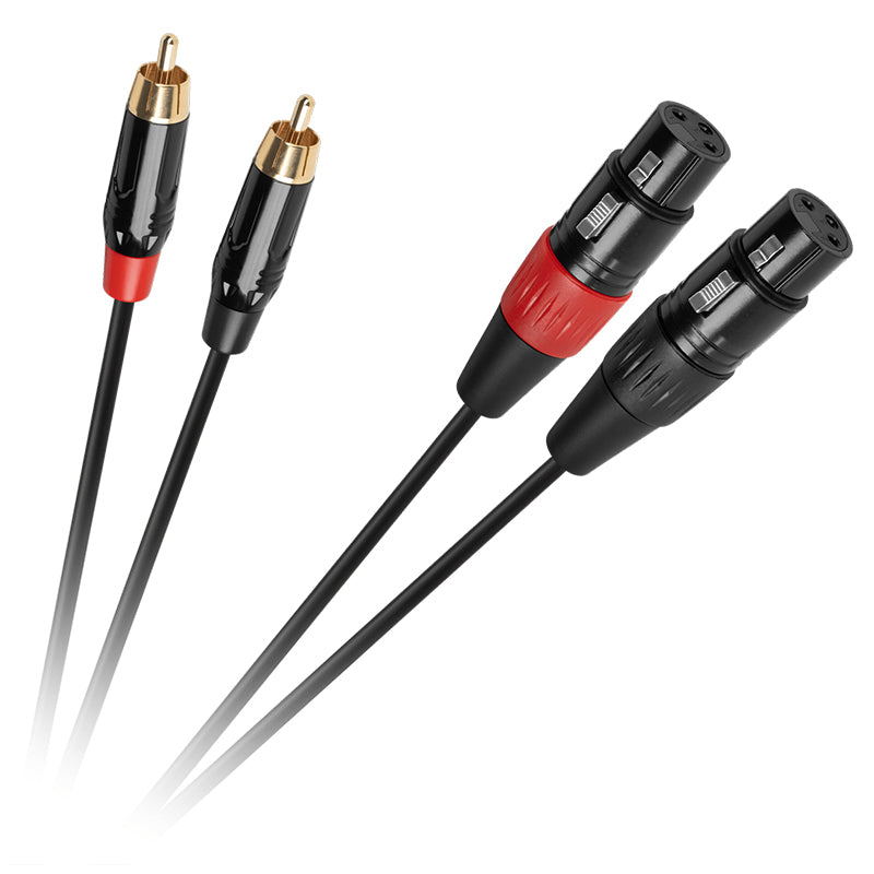 Cablu XLR - 2 x RCA cu lungime de 1 m și conductori OFC CABLETECH KPO2930