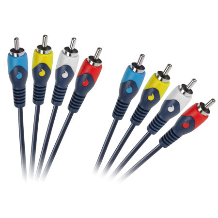 Cablu 4 x RCA tată - 4 x RCA tată de 1,8 m KPO3422A-1.8