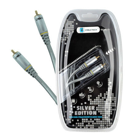 Cablu coaxial 1 RCA - 1 RCA de 0,5 m Silver Edition Cabletech KPO3851-0.5