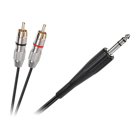 Cablu audio stereo Jack 6,3 mm tată - 2 x RCA tată de 1,8 m KPO3867-1.8