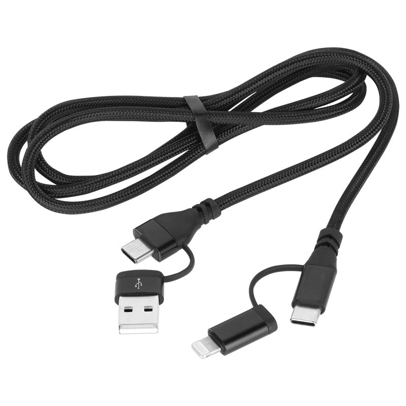 Cablu USB 4-în-1 cu conectori USB-A/USB-C la USB-C/Lightning de 1 m Cabletech KPO3943