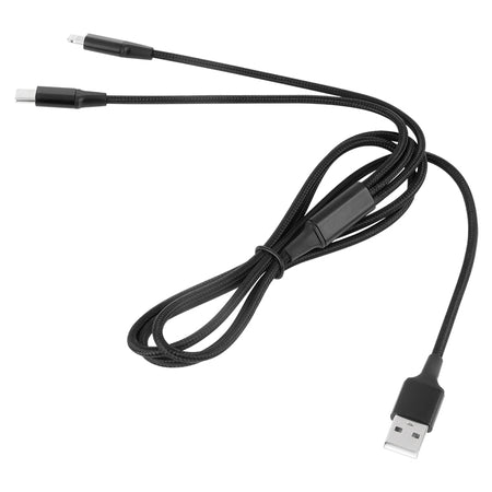 Cablu USB-A la USB-C și Lightning 2 în 1 de 1 m Cabletech KPO3944