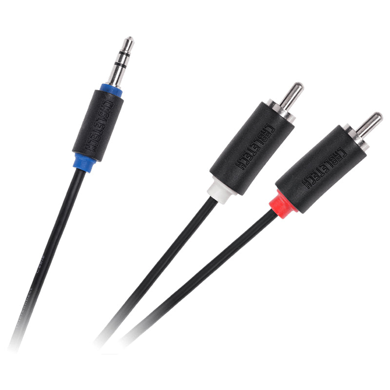 Cablu audio jack stereo 3,5 mm tată la 2 x RCA tată de 10 m Cabletech KPO3952-10