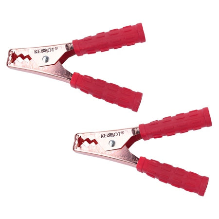 Clește crocodil 200 A roșu de 150 mm din oțel acoperit cu cupru KRO0408