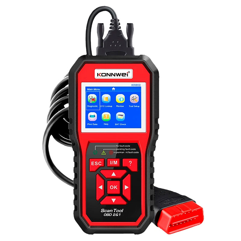 Tester diagnoză auto OBD2 multimarca pentru motor, ABS și transmisie Konnwei KW850