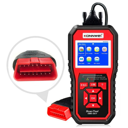 Tester diagnoză auto OBD2 multimarca pentru motor, ABS și transmisie Konnwei KW850