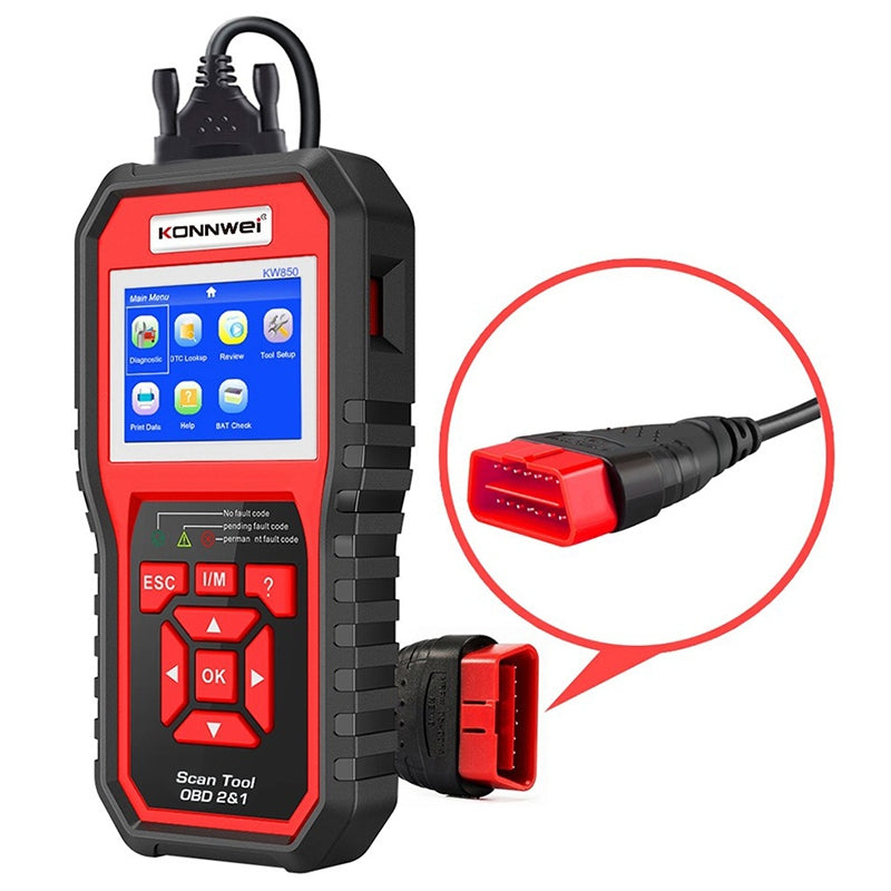 Tester diagnoză auto OBD2 multimarca pentru motor, ABS și transmisie Konnwei KW850