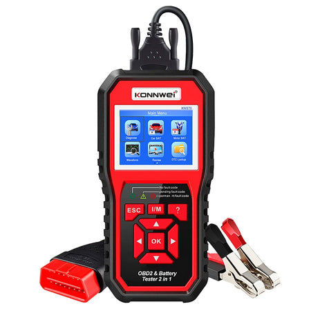 Scaner diagnostic auto OBD2 cu 10 moduri și citire VIN Konnwei KW870