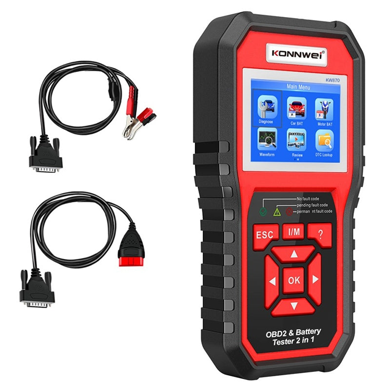 Scaner diagnostic auto OBD2 cu 10 moduri și citire VIN Konnwei KW870