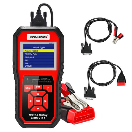 Scaner diagnostic auto OBD2 cu 10 moduri și citire VIN Konnwei KW870