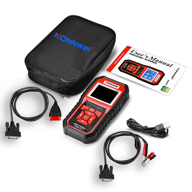 Scaner diagnostic auto OBD2 cu 10 moduri și citire VIN Konnwei KW870